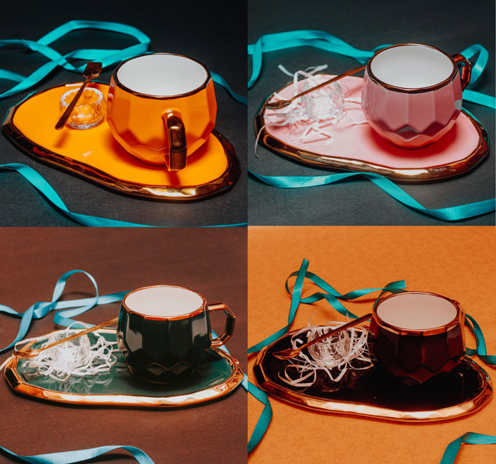 Coffee Mug With Spoon + Tray