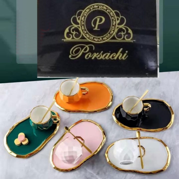 Coffee Mug With Spoon + Tray