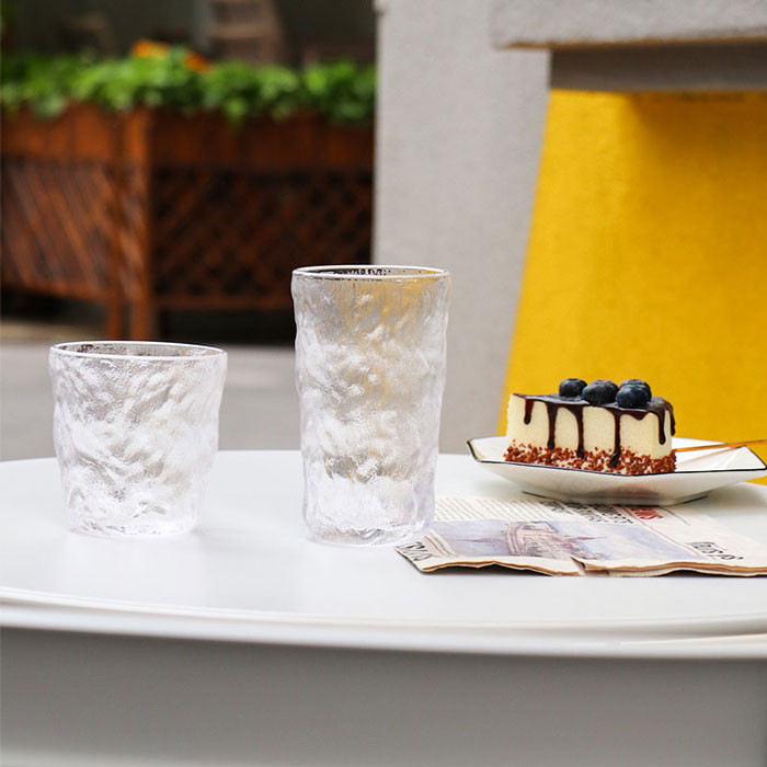 Creative Hammer Glass Tumbler Bark Frosted Glass - 73713S (Set Of 6)