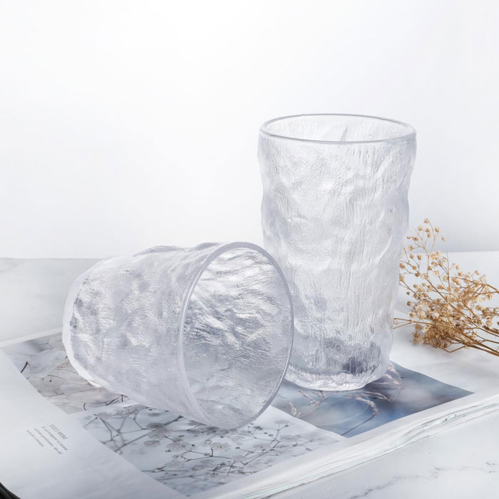 Creative Hammer Glass Tumbler Bark Frosted Glass - 73713 (Set Of 6)