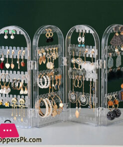 Foldable Acrylic Earring Stand Bracelet Stand Necklace Organizer Jewelry Organizer
