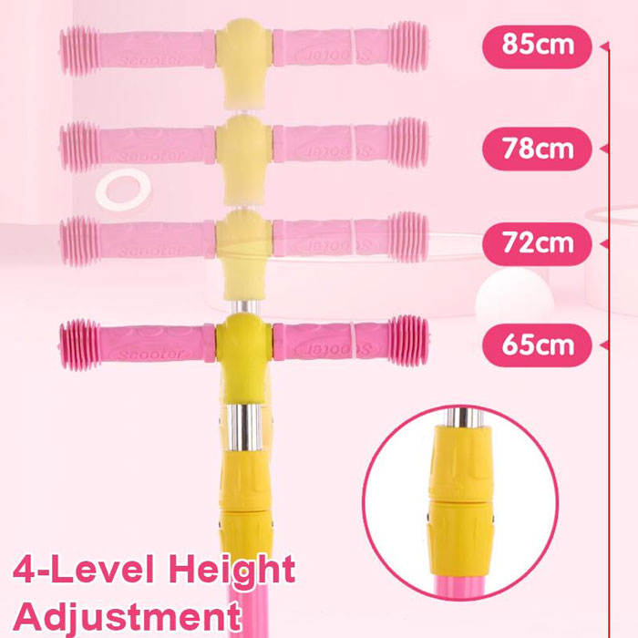 Foldable Adjustable 3-In-1 Kids Kick Scooter Toddler 3 Wheel Boys Girls Flashing Light Wheel Foot Scooters Kids Toys Gift