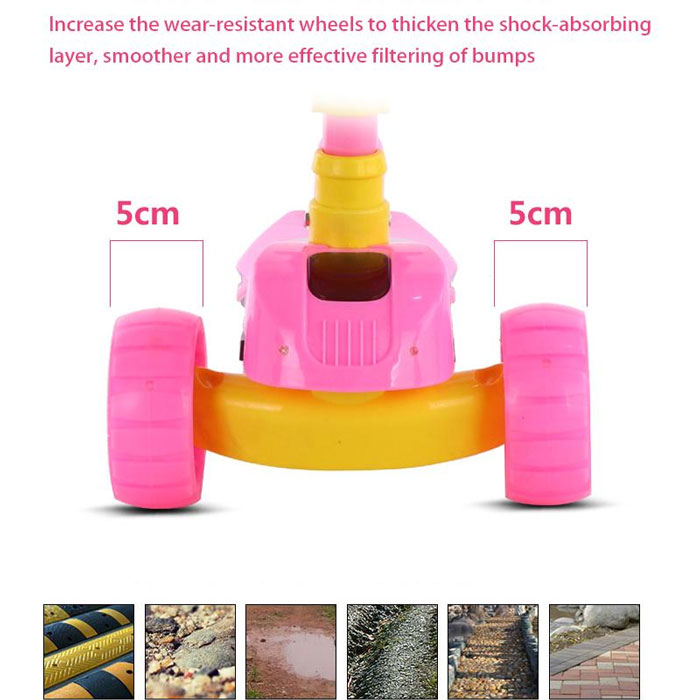 Foldable Adjustable 3-In-1 Kids Kick Scooter Toddler 3 Wheel Boys Girls Flashing Light Wheel Foot Scooters Kids Toys Gift