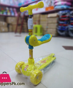 Foldable Adjustable 3-in-1 Kids Kick Scooter Toddler 3 Wheel Boys Girls Flashing Light Wheel Foot Scooters Kids Toys Gift