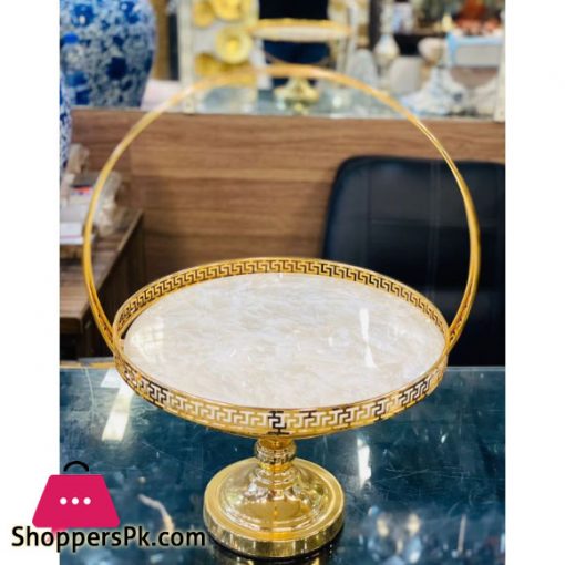 Gold Plated Footed Cake Dish