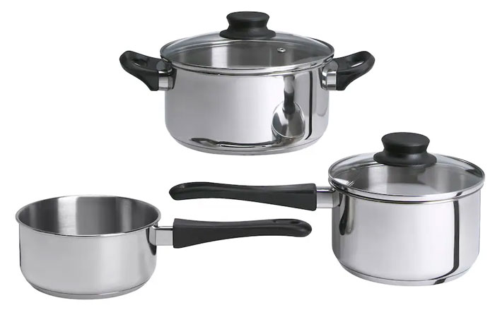 Ikea Annons 5 Piece Cookware Set Glass Stainless Steel 6 Ikea Annons 5 Piece Cookware Set Glass Stainless Steel