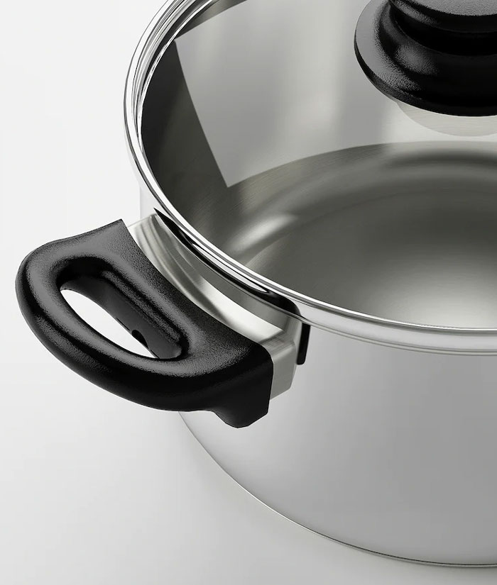 Ikea Annons 5 Piece Cookware Set Glass Stainless Steel