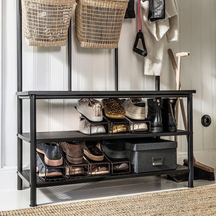 Ikea Bordig Shoe Organizer Metal Black
