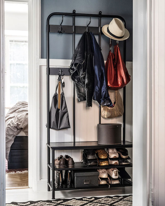 Ikea Bordig Shoe Organizer Metal Black