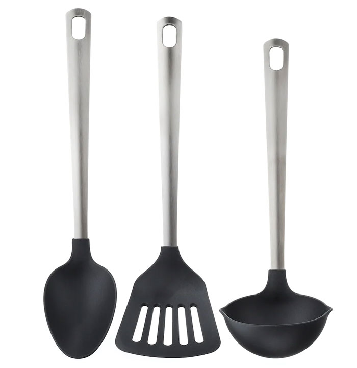 Ikea Direkt 3-Piece Kitchen Utensil Set Stainless Steel