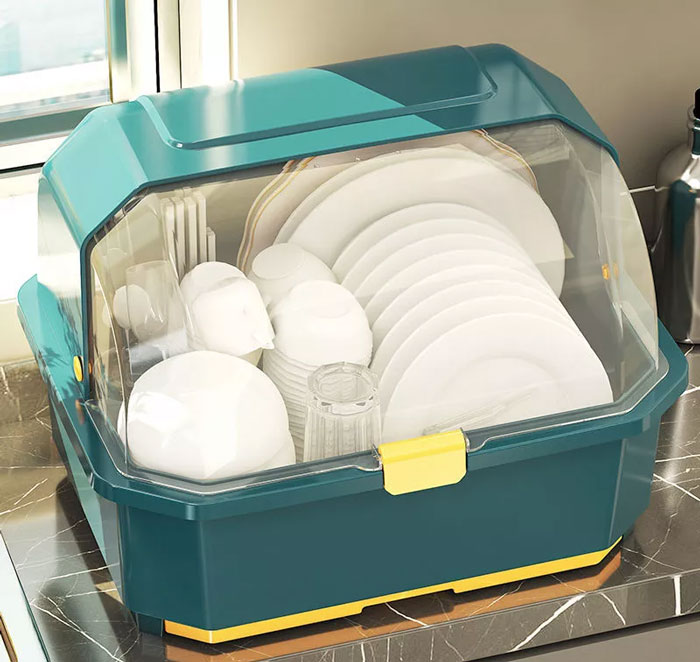 Kitchen Storage Dish Drain Rack Drain Rack With Cover