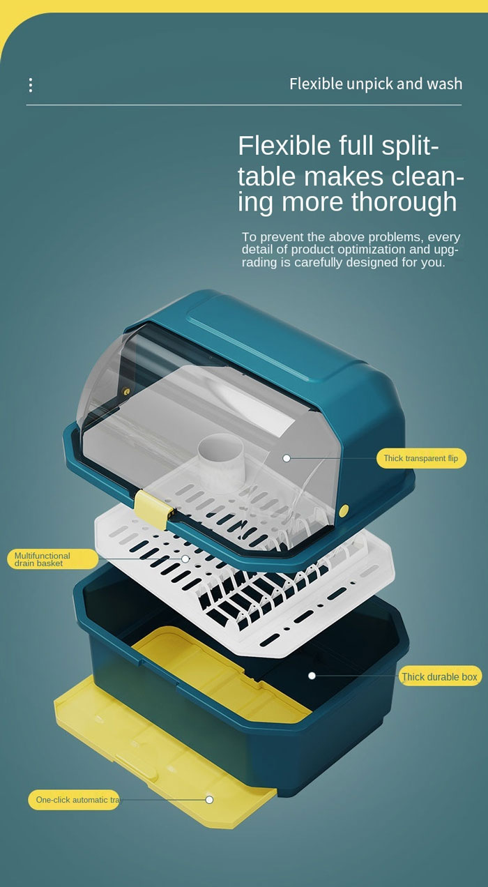 Kitchen Storage Dish Drain Rack Drain Rack With Cover