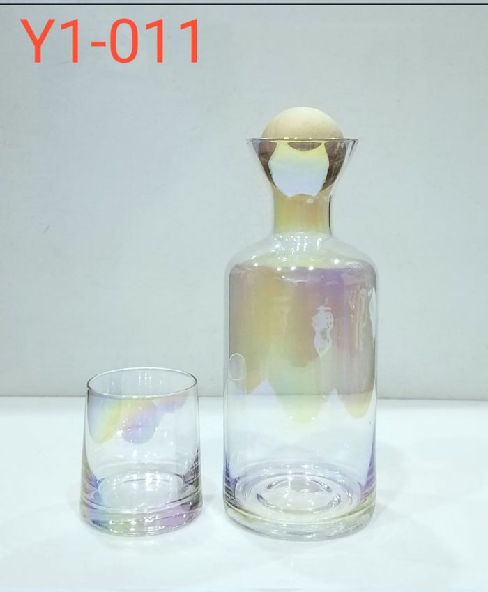 Luxury Water Kettle With Wood Ball Lid ( Set Of 7 )