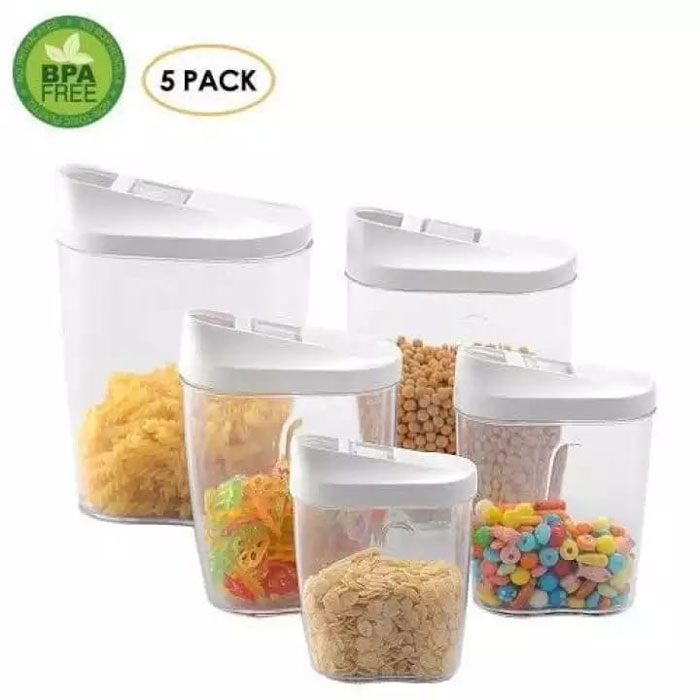 Nesting Food Container Set With Easy Pour Lids