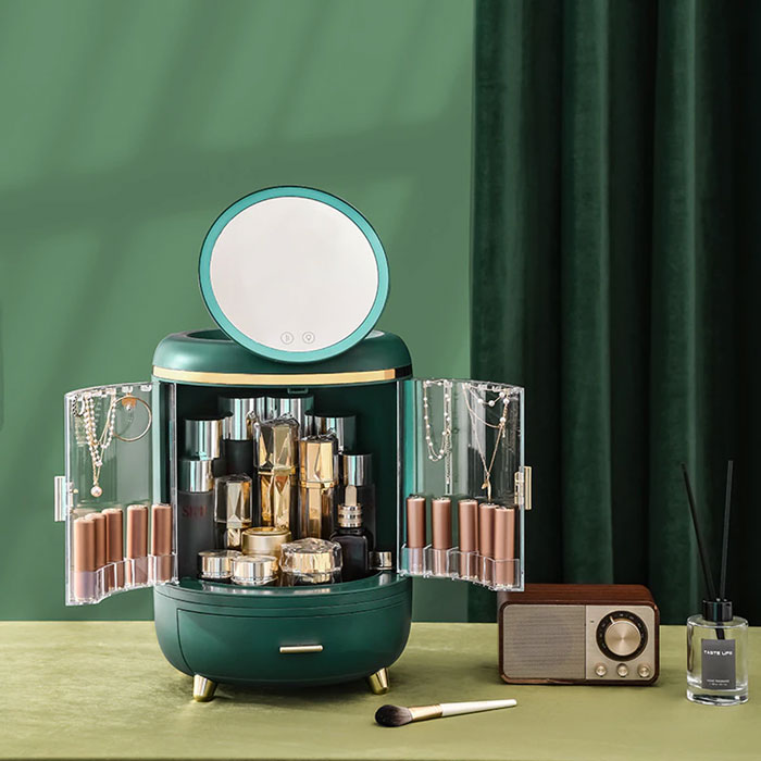 New Arrival Makeup Organizer Cosmetic Organizer Box Mirror Makeup Storage Box