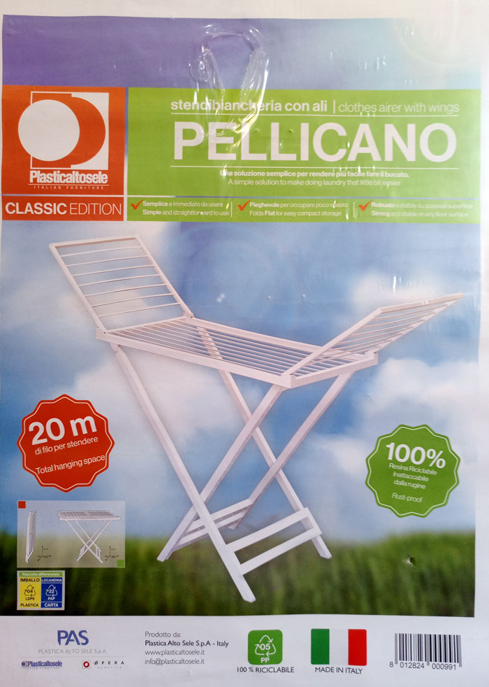 Alidaro Pellicano Expendable Clothes Dryer 20M Italy Made