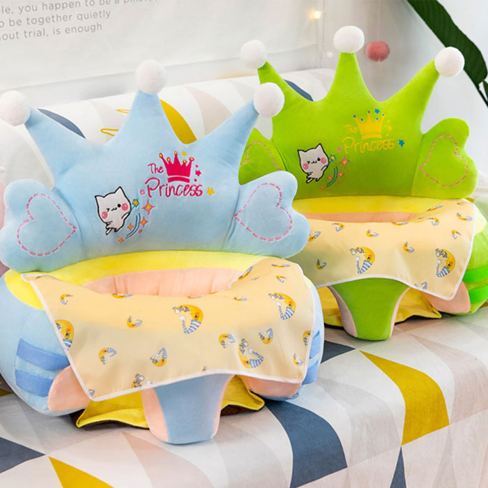 Sofa Set Support Seat Cover Baby Plush Chair Cartoon Learning Sit Plush Chair 0 - 3 Years Kids