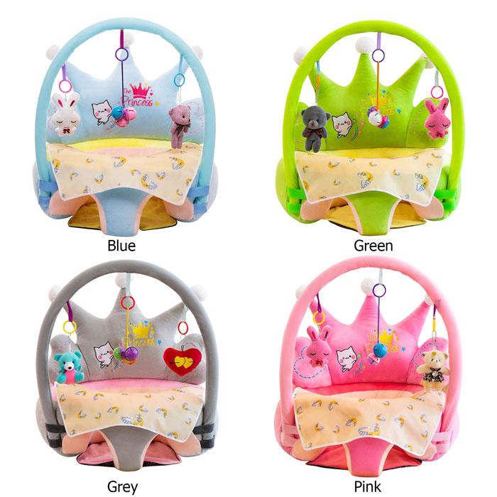 Sofa Set Support Seat Cover Baby Plush Chair Cartoon Learning Sit Plush Chair 0 - 3 Years Kids