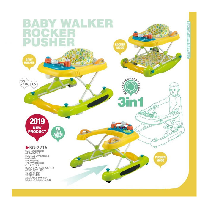 Tinnies 3 In 1 Multi-Functional Baby Walker