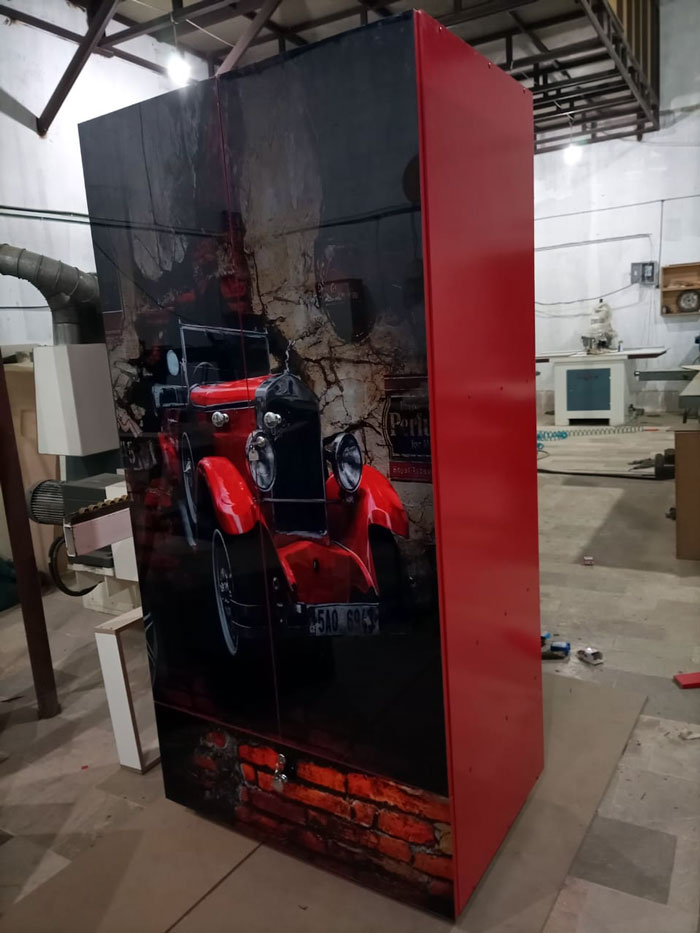 HD Acrylic Gloss Wood Wardrobe