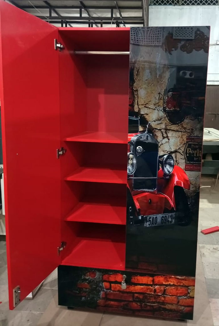 HD Acrylic Gloss Wood Wardrobe