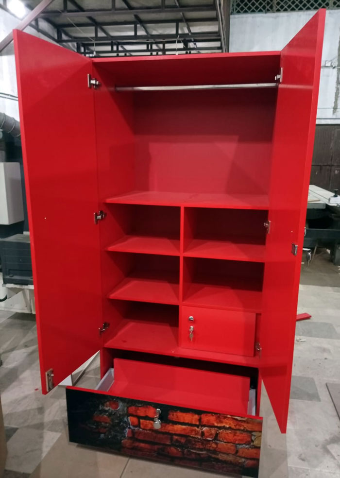 HD Acrylic Gloss Wood Wardrobe