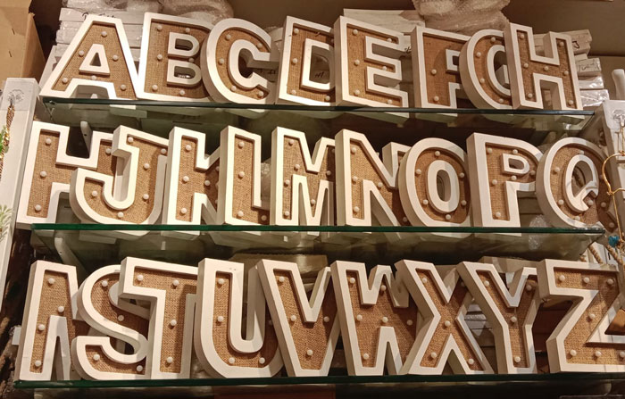 A-Z Wooden Alphabet Letter with LED Lights 1Pcs