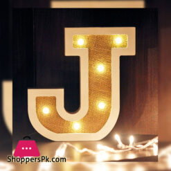 A-Z Wooden Alphabet Letter with LED Lights 1Pcs