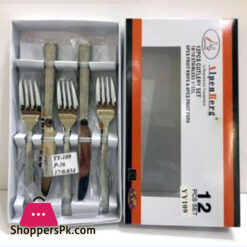 ALPENBURG High Quality 12 Pcs Fruit Knife + Fork Germany Made #YY109