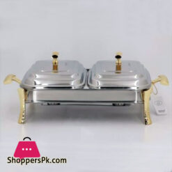 ALPENBURG Rectangle Food Warmer 2 x 1.5 Liter Germany Made #SM017