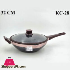 ALPENBURG Wok Long Handle with Lid Coper 32 CM Germany Made #KC28