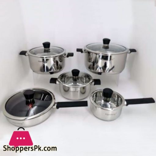 ALPENBURG Cookware Set Stainless Steel Germany Made - 10 Pcs #HP52