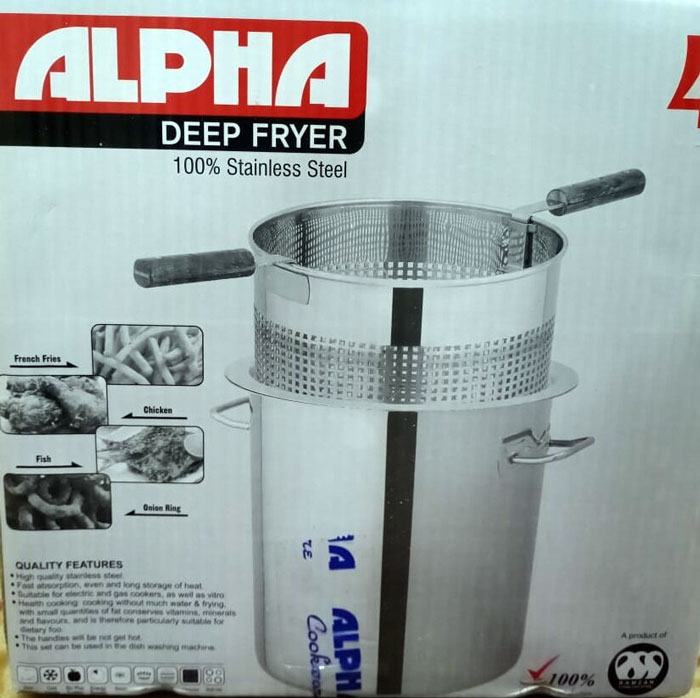 Alpha Deep Fryer Stainless Steel 28 Cm