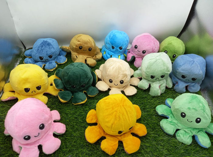 Double-Sided Squishy Octopus Double Pet Plush Toy Stuffed Ornaments Octopus