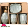 Geometric Ceramic Bathroom Set 4-Pcs