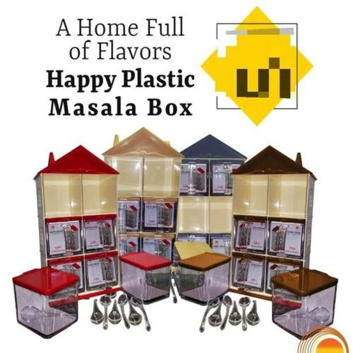 Happy House Condiment Set ( Masala Box ) 4 Happy House Condiment Set ( Masala Box )