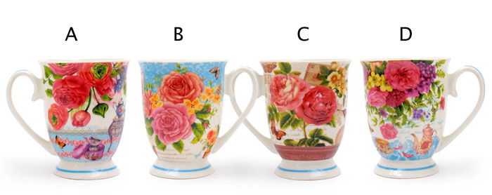 Heritage Belly Roses Mug – 1 Pieces 