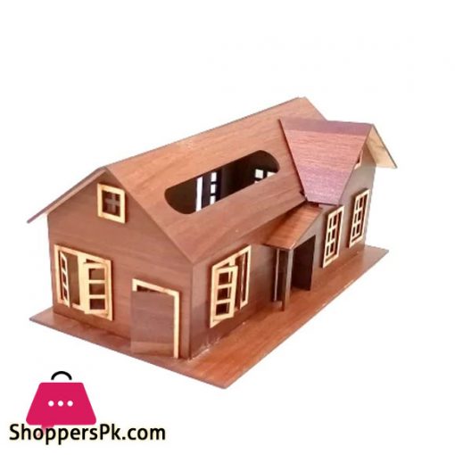 House Shaped Fine Wood Tissue Box