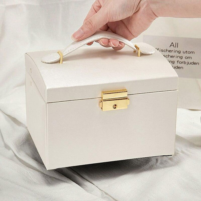 Jewellery Box Organizer Large Capacity Box Casket Makeup Storage Organizer Leather Beauty Travel Box