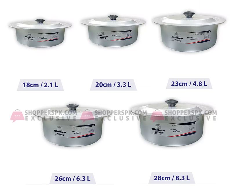 Kitchen King Casserole Indiana Patila Set 18Cm-28Cm 12 Pcs Set