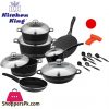 Kitchen King Non-Stick Cambria Cookware Set 18 Pcs Red