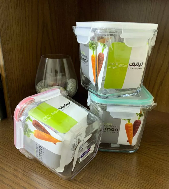 Limon Easy Lock Glass Container 860 Ml Iran Made - 1 Pcs