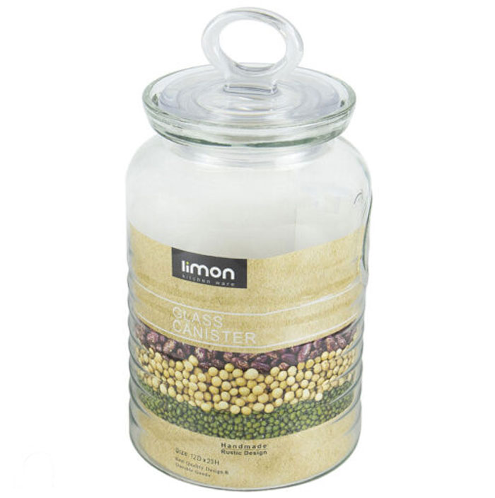 Limon Rustic Glass Jars Airtight Jars With Lids 1- Pcs Iran Made