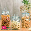 Limon Rustic Glass Jars Airtight Jars With Lids Set Of 3 Iran Made