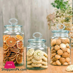 Limon Rustic Glass Jars Airtight Jars with Lids 1.5 Liter 1- Pcs Iran Made