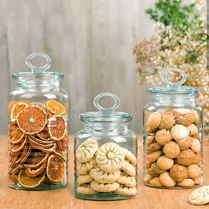 Limon Rustic Glass Jars Airtight Jars With Lids 1- Pcs Iran Made