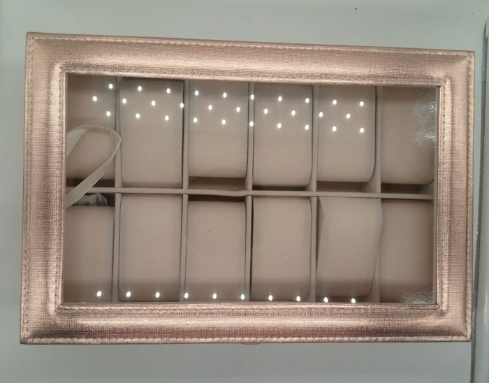 Luxury Gold Watch And Jewelry Box For Men And Women – 12 Slot Organizer Storage Valet Case Real Glass Display