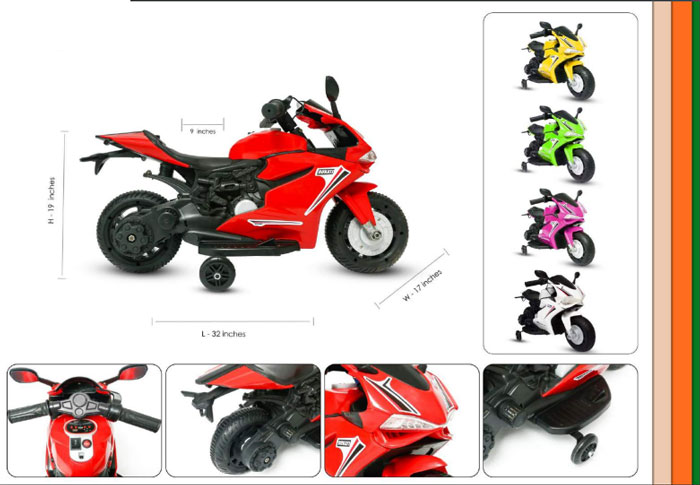 Mini Ducati Kids Ride On Bike Hand Race Option ( 2 To 5 Year Age) 402