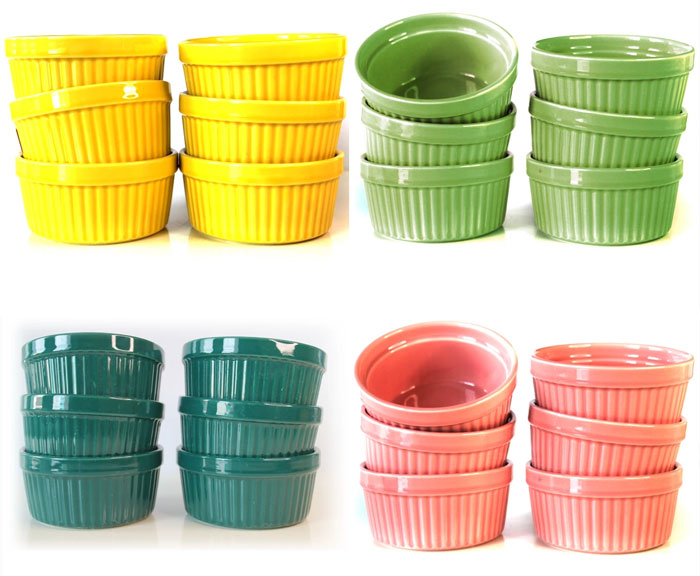 Porcelain Ramekin 6 Pcs Set - 3 X 1.25 Inches