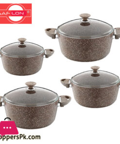 Saflon Granite Cookware Set - 8 Pcs Turkey Made